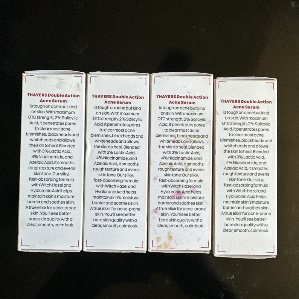LOT OF 4 THAYERS Double Action Acne Serum Salicylic Acid EXP: 9/25 & 10/25 NEW - Picture 6 of 8